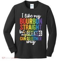 Funny Pride LGBT Ally Gift Bourbon Straight Friends Premium Kids Long Sleeve Shirt thumb 0