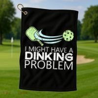 Funny Pickleball Lover Pickleball Player Pickleball Golf Towel thumb 1