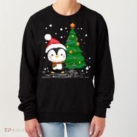 Funny Penguin Lover Gift Santa Hat Penguin Christmas Gift Women's Sweatshirt thumb 0