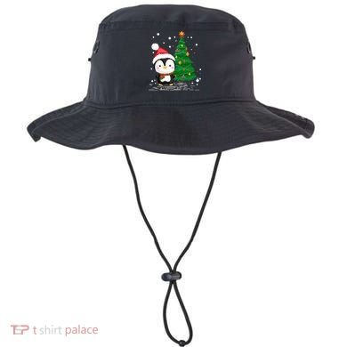 Funny Penguin Lover Gift Santa Hat Penguin Christmas Gift Bucket Hat