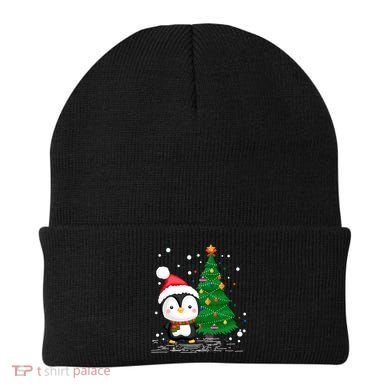 Funny Penguin Lover Gift Santa Hat Penguin Christmas Gift Beanie