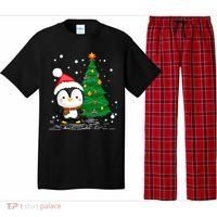 Funny Penguin Lover Gift Santa Hat Penguin Christmas Gift Pajama Set thumb 0