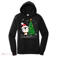 Funny Penguin Lover Gift Santa Hat Penguin Christmas Gift Women's Hoodie thumb 0
