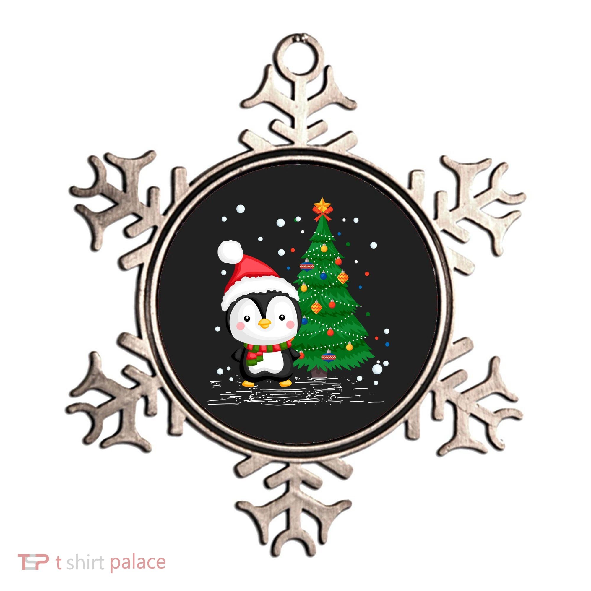 Funny Penguin Lover Gift Santa Hat Penguin Christmas Gift Ornament