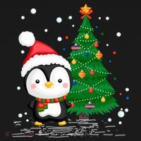 Funny Penguin Lover Gift Santa Hat Penguin Christmas Gift Ornament thumb 1