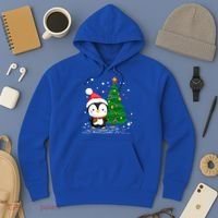Funny Penguin Lover Gift Santa Hat Penguin Christmas Gift Hoodie thumb 3