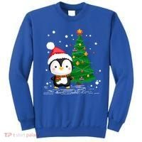 Funny Penguin Lover Gift Santa Hat Penguin Christmas Gift Sweatshirt thumb 0