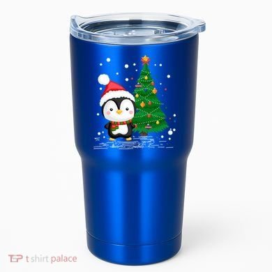Funny Penguin Lover Gift Santa Hat Penguin Christmas Gift Tumbler