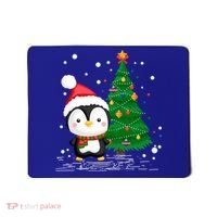 Funny Penguin Lover Gift Santa Hat Penguin Christmas Gift Mousepad thumb 0