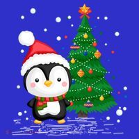 Funny Penguin Lover Gift Santa Hat Penguin Christmas Gift Kids Sweatshirt thumb 2