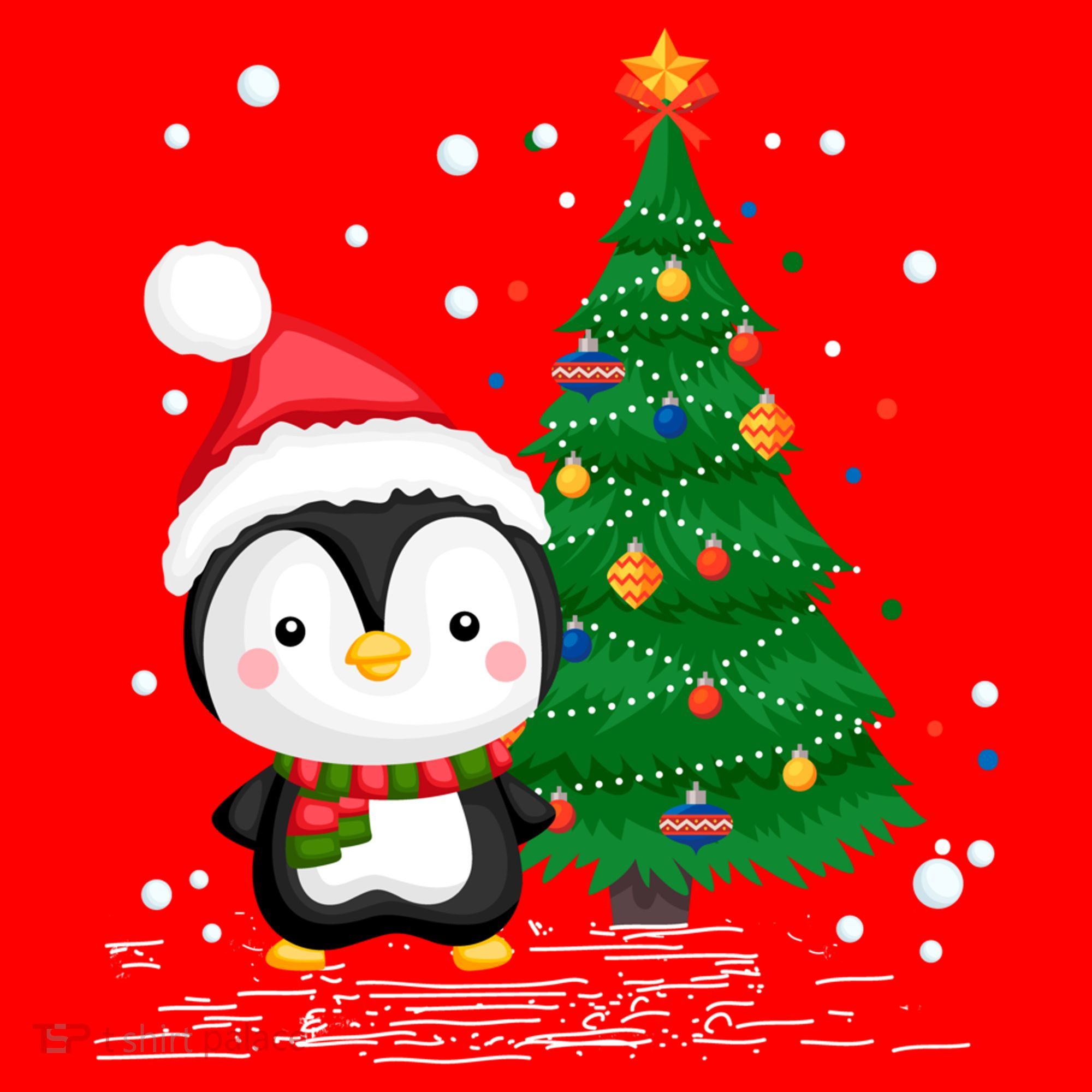 Funny Penguin Lover Gift Santa Hat Penguin Christmas Gift Santa Hat