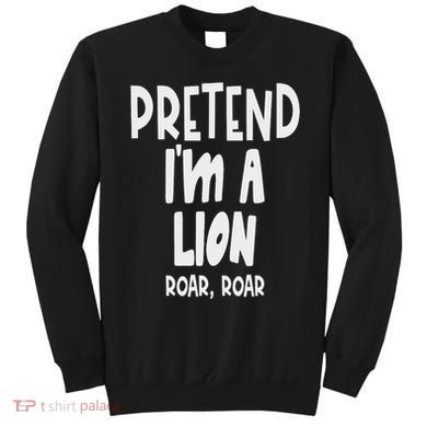 Fun Pretend Lion Lazy Halloween Lion Costume Sweatshirt
