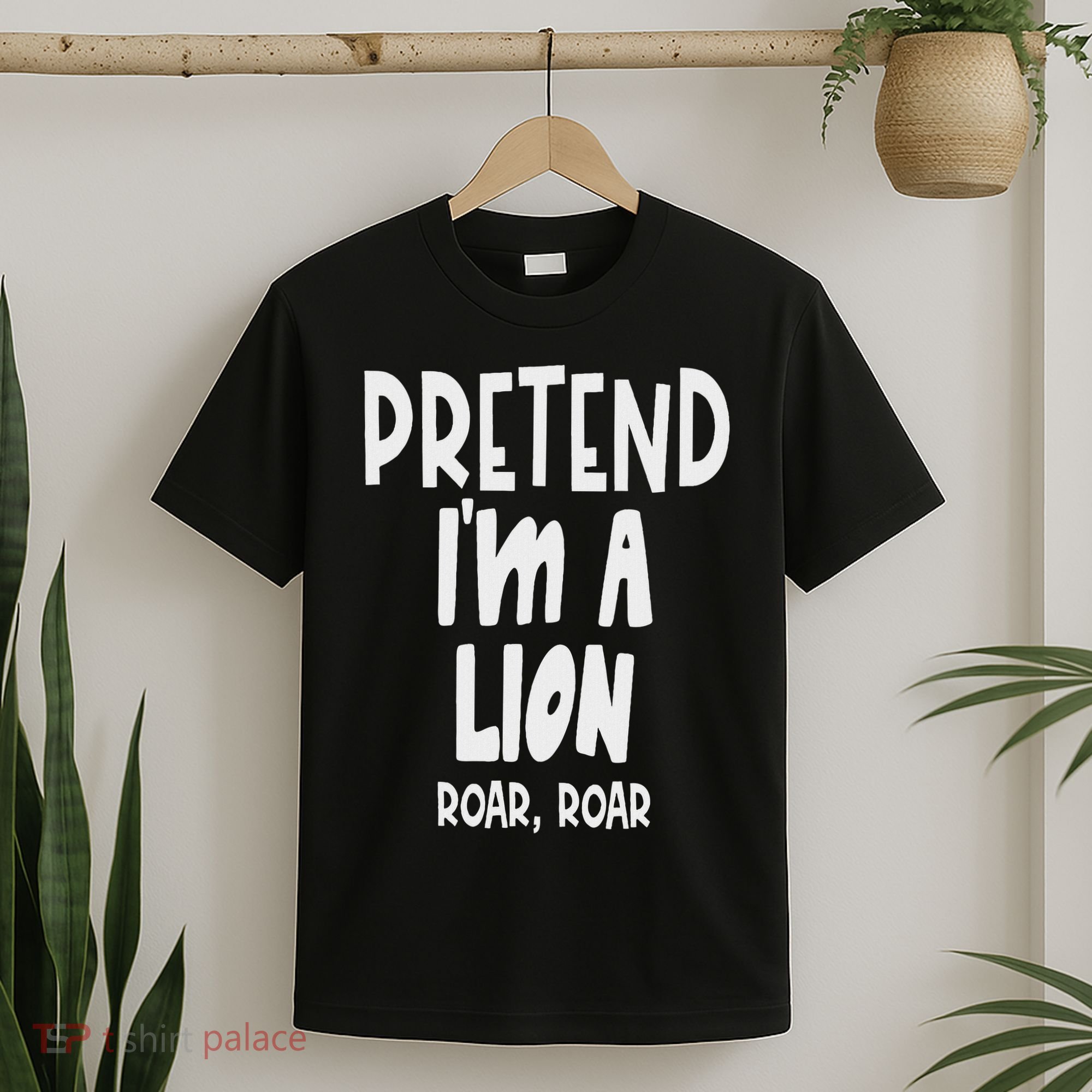 Fun Pretend Lion Lazy Halloween Lion Costume T-Shirt