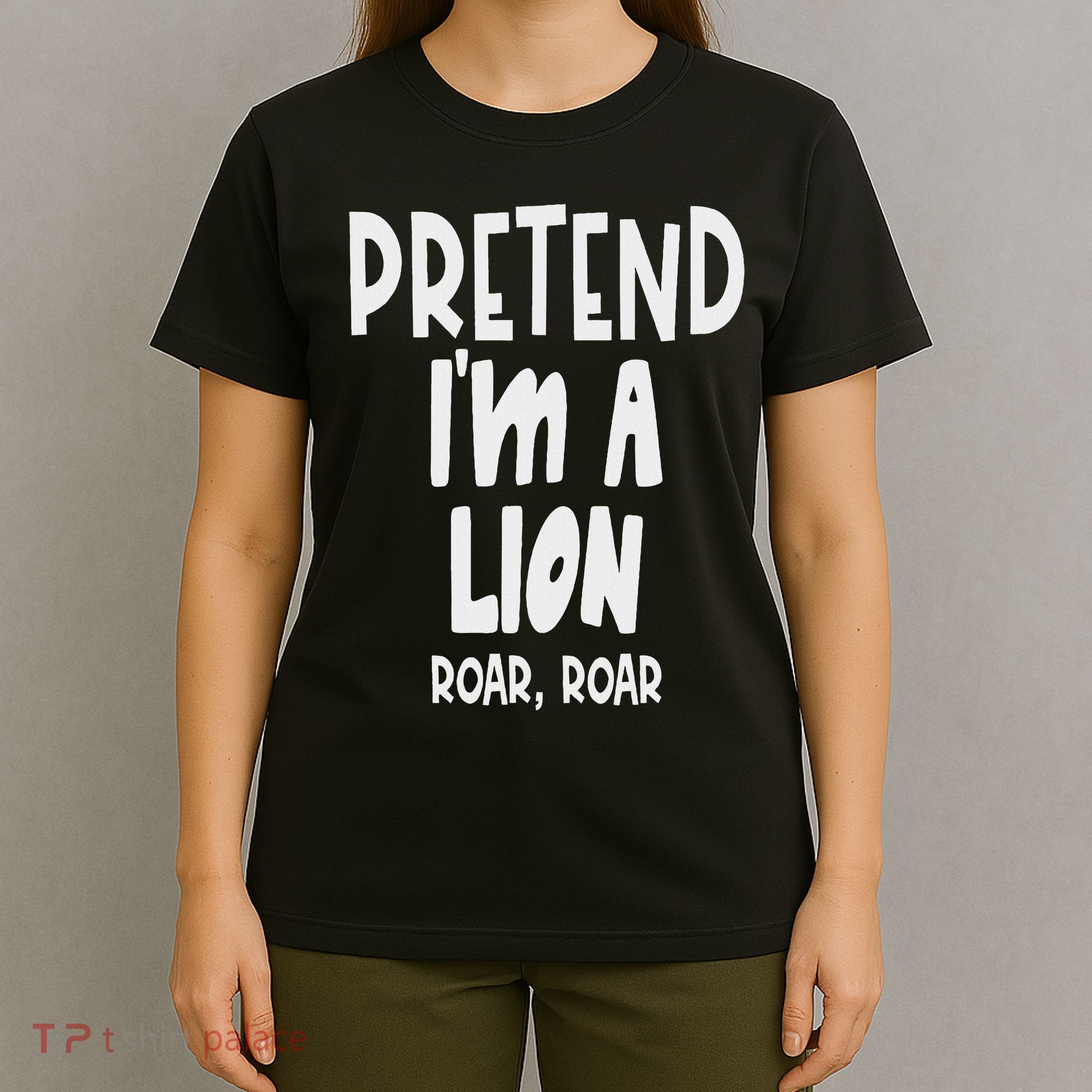 Fun Pretend Lion Lazy Halloween Lion Costume T-Shirt