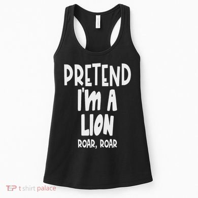 Fun Pretend Lion Lazy Halloween Lion Costume Women's Tank Top