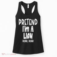 Fun Pretend Lion Lazy Halloween Lion Costume Women's Tank Top thumb 0