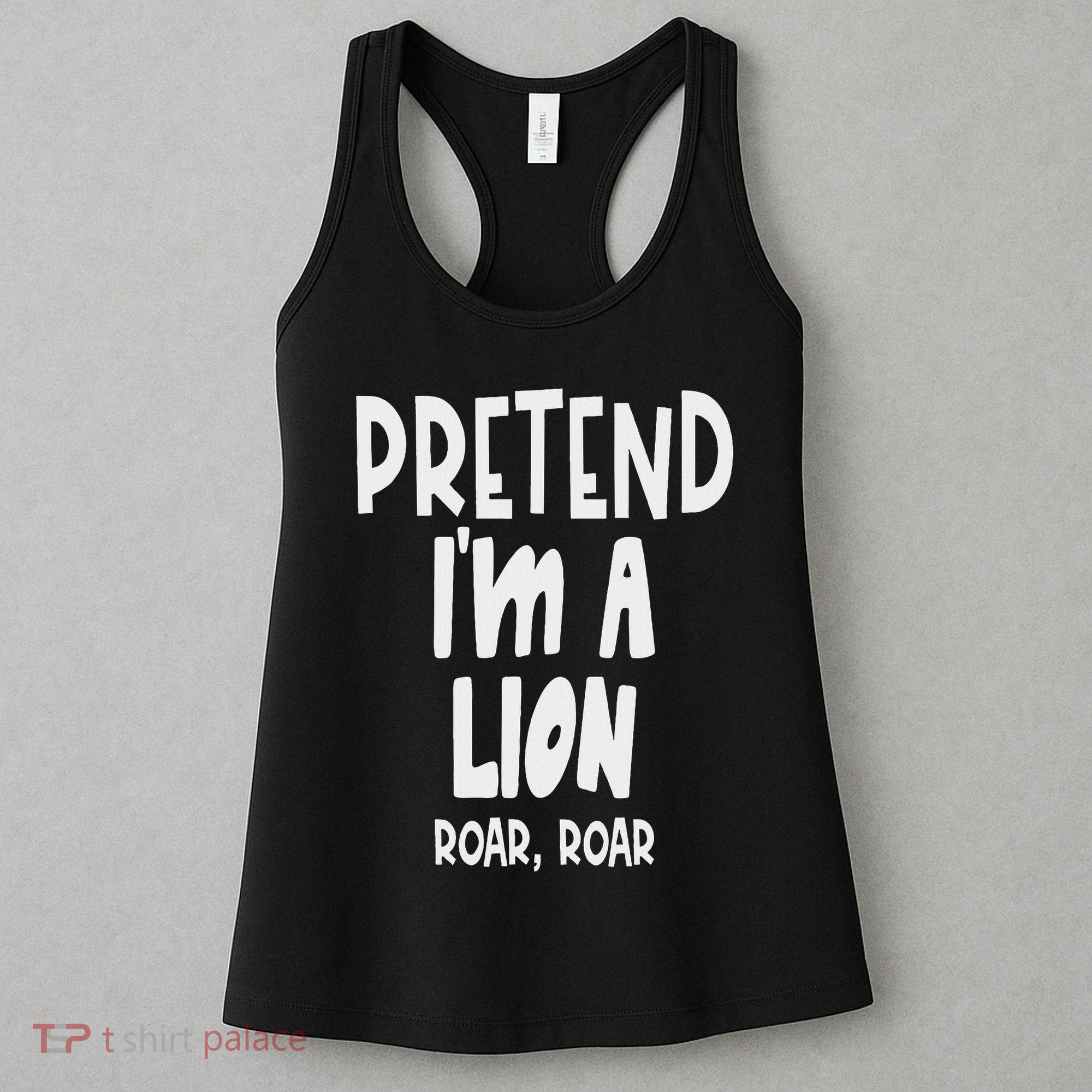 Fun Pretend Lion Lazy Halloween Lion Costume Women's Tank Top