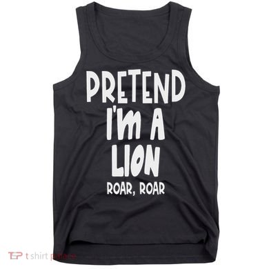 Fun Pretend Lion Lazy Halloween Lion Costume Tank Top