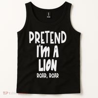 Fun Pretend Lion Lazy Halloween Lion Costume Tank Top thumb 2