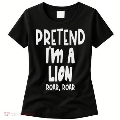 Fun Pretend Lion Lazy Halloween Lion Costume Women's T-Shirt
