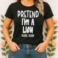 Fun Pretend Lion Lazy Halloween Lion Costume Women's T-Shirt thumb 2