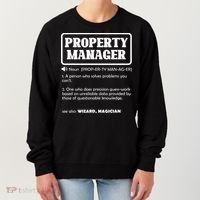 Funny Property Manager Definition Real Estate Management Women's Sweatshirt thumb 0