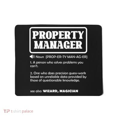 Funny Property Manager Definition Real Estate Management Mousepad