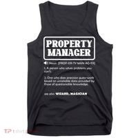 Funny Property Manager Definition Real Estate Management Tank Top thumb 0