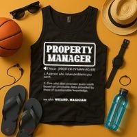 Funny Property Manager Definition Real Estate Management Tank Top thumb 4