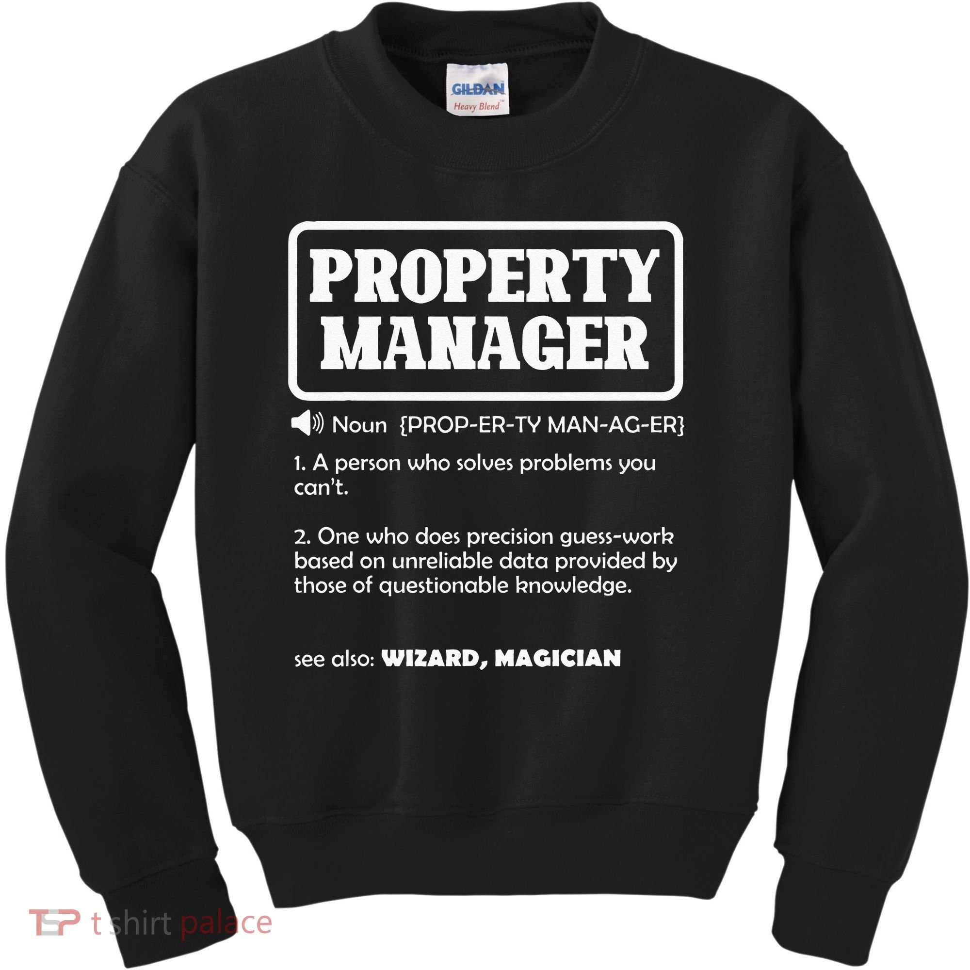 Funny Property Manager Definition Real Estate Management Kids Sweatshirt