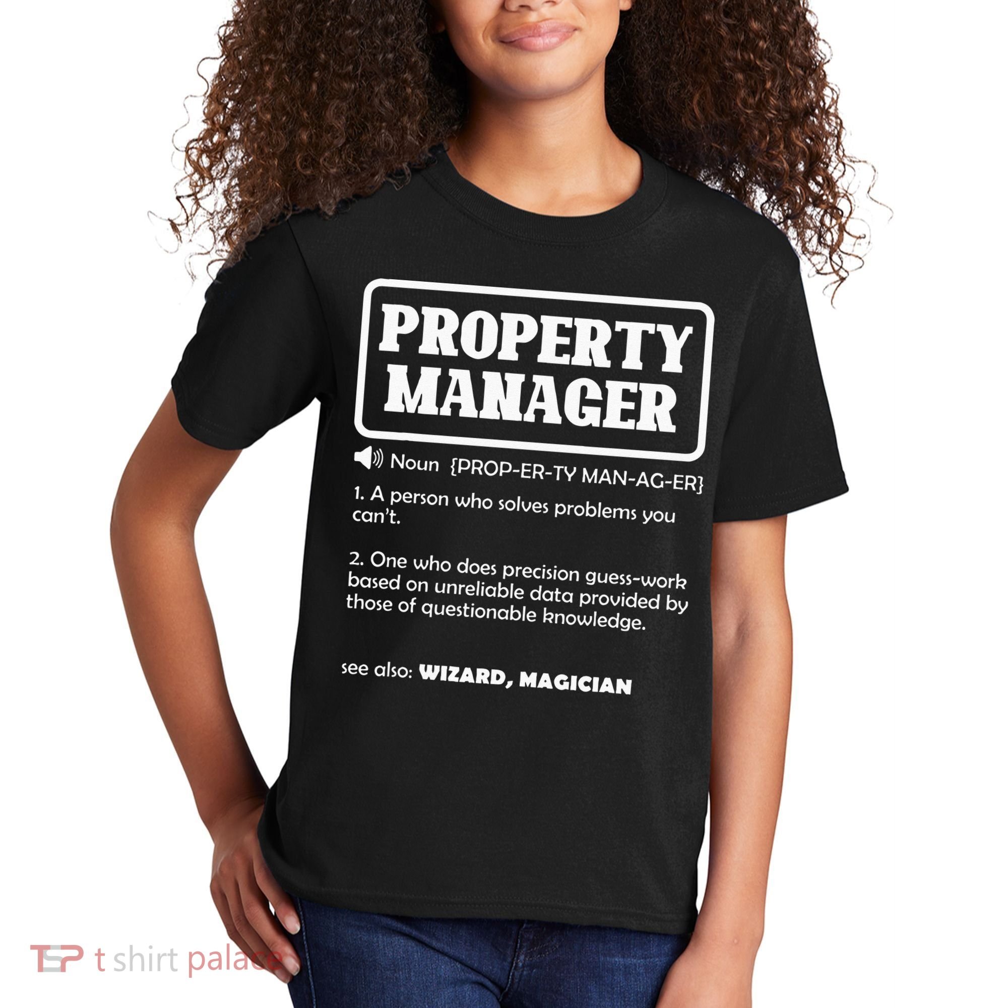 Funny Property Manager Definition Real Estate Management Kids T-Shirt