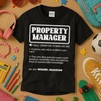 Funny Property Manager Definition Real Estate Management Kids T-Shirt thumb 3