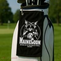 Funny Proud Maine Coon Cool Cat Gift Golf Towel thumb 2