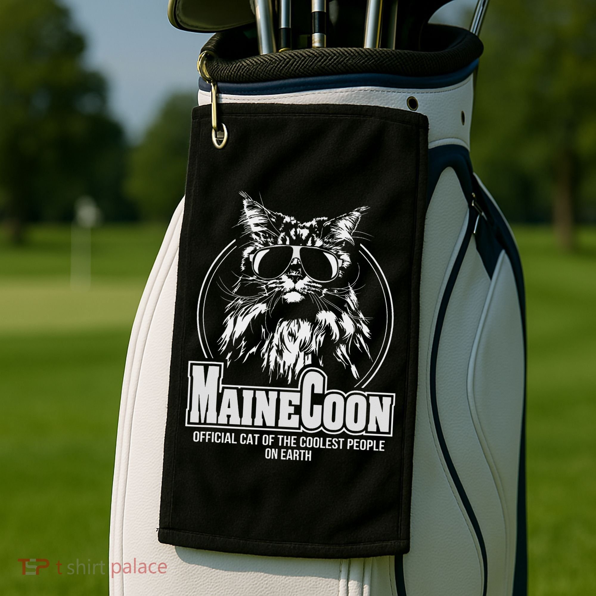 Funny Proud Maine Coon Cool Cat Gift Golf Towel