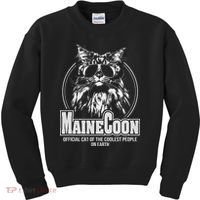 Funny Proud Maine Coon Cool Cat Gift Kids Sweatshirt thumb 0