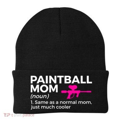 Funny Paintball Mom Definition Paintballing Gift Beanie