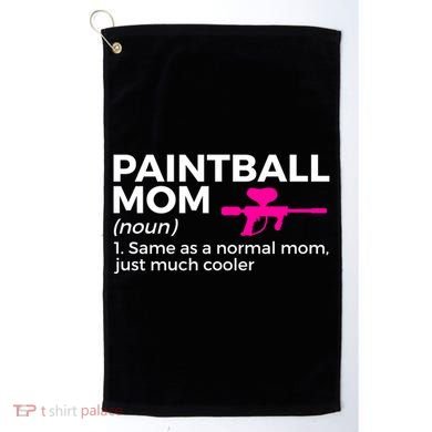 Funny Paintball Mom Definition Paintballing Gift Golf Towel