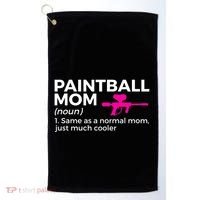 Funny Paintball Mom Definition Paintballing Gift Golf Towel thumb 0