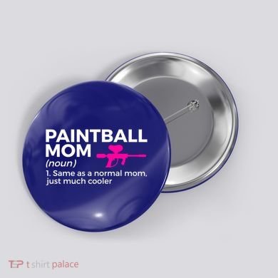 Funny Paintball Mom Definition Paintballing Gift Button