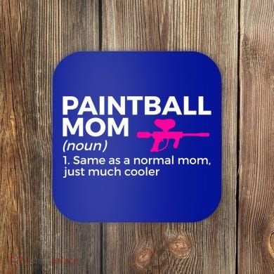 Funny Paintball Mom Definition Paintballing Gift Coaster