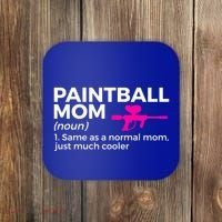 Funny Paintball Mom Definition Paintballing Gift Coaster thumb 0