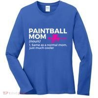 Funny Paintball Mom Definition Paintballing Gift Women's Long Sleeve Shirt thumb 0