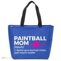 Funny Paintball Mom Definition Paintballing Gift Tote Bag thumb 0