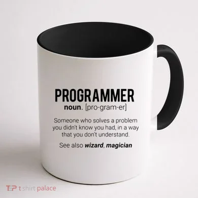 Funny Programmer Meaning Design Programmer Noun Defintion Coffee Mug back