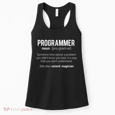 Funny Programmer Meaning Design Programmer Noun Defintion Women's Tank Top