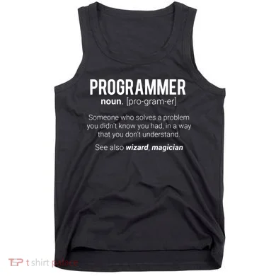 Funny Programmer Meaning Design Programmer Noun Defintion Tank Top