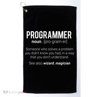 Funny Programmer Meaning Design Programmer Noun Defintion Golf Towel