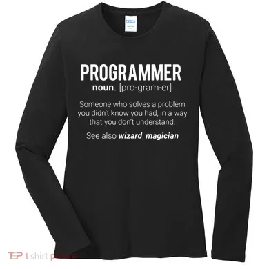 Funny Programmer Meaning Design Programmer Noun Defintion Women's Long Sleeve Shirt