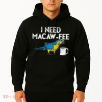 Funny Parrot Macaw And Coffee I Scarlet Macaw Owner Hoodie thumb 2