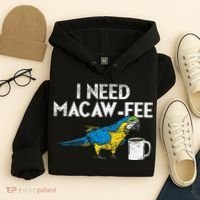 Funny Parrot Macaw And Coffee I Scarlet Macaw Owner Hoodie thumb 4